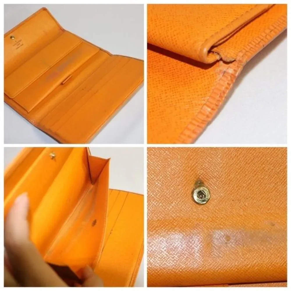 Authentic Louis Vuitton Epi Orange Long Wallet - Picture 3 of 4